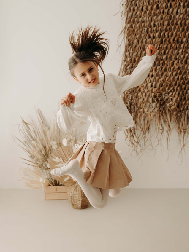 Natalia - plain children's tights - Easyfiore