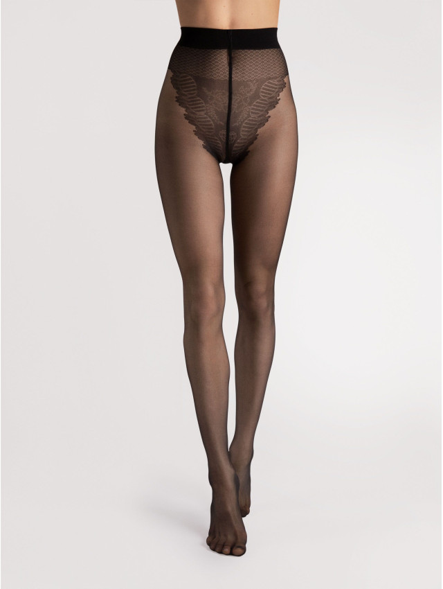 Klara - tights with figured panties - Easyfiore