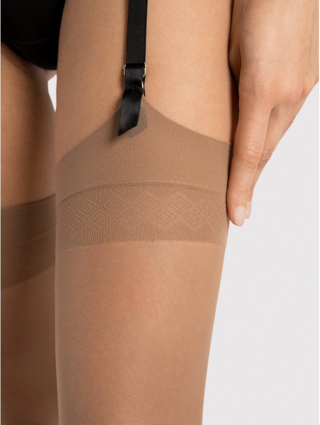 Romance - stockings with geometric top - Easyfiore