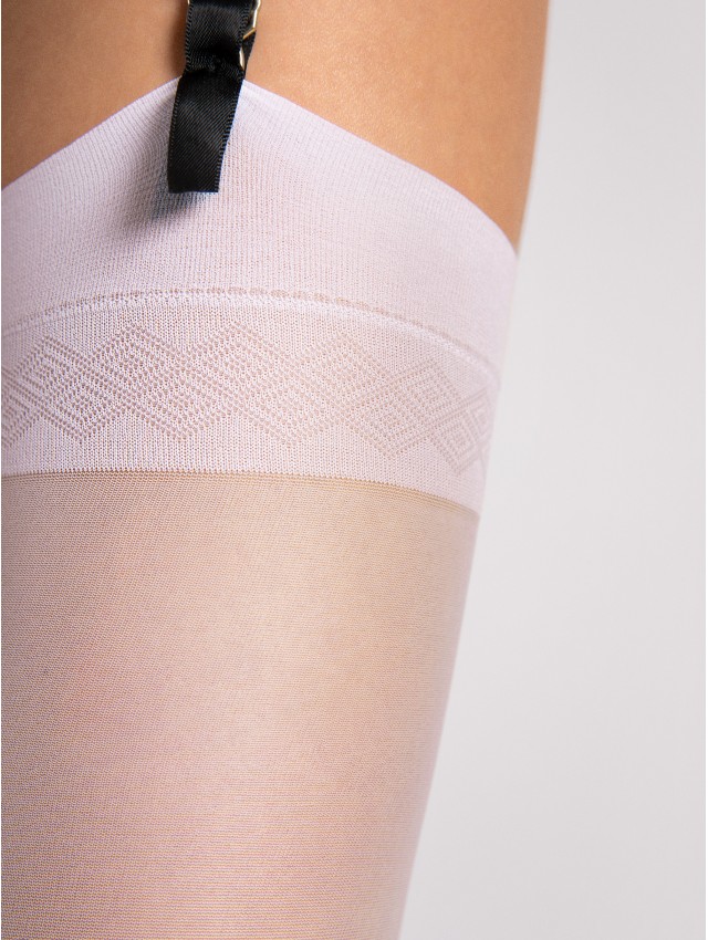 Romance - stockings with geometric top - Easyfiore