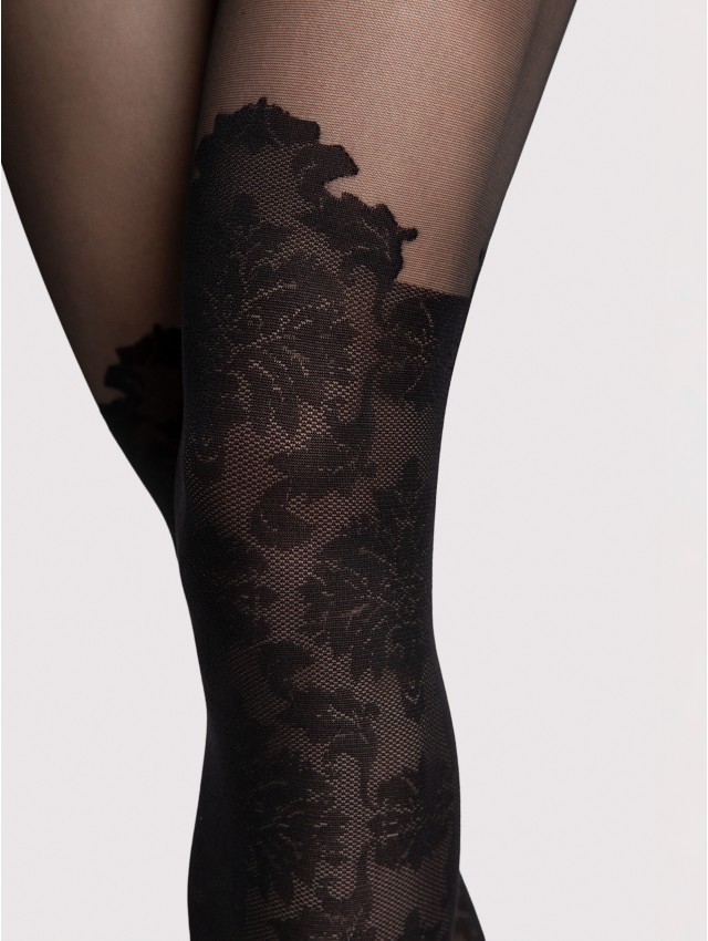 Taya - over-the-knee patterned tights - Easyfiore