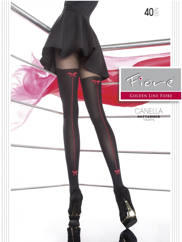 Canella - tights with seam and bows - Easyfiore