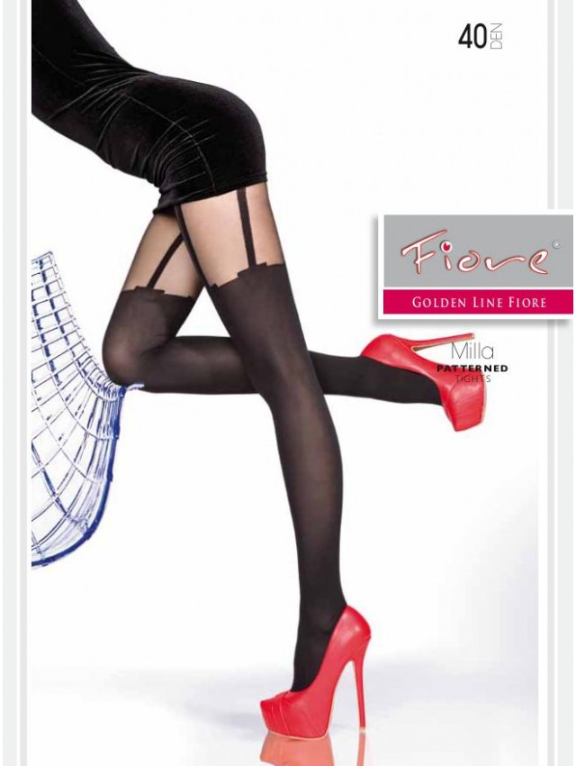 Milla - tights imitating stockings - Easyfiore